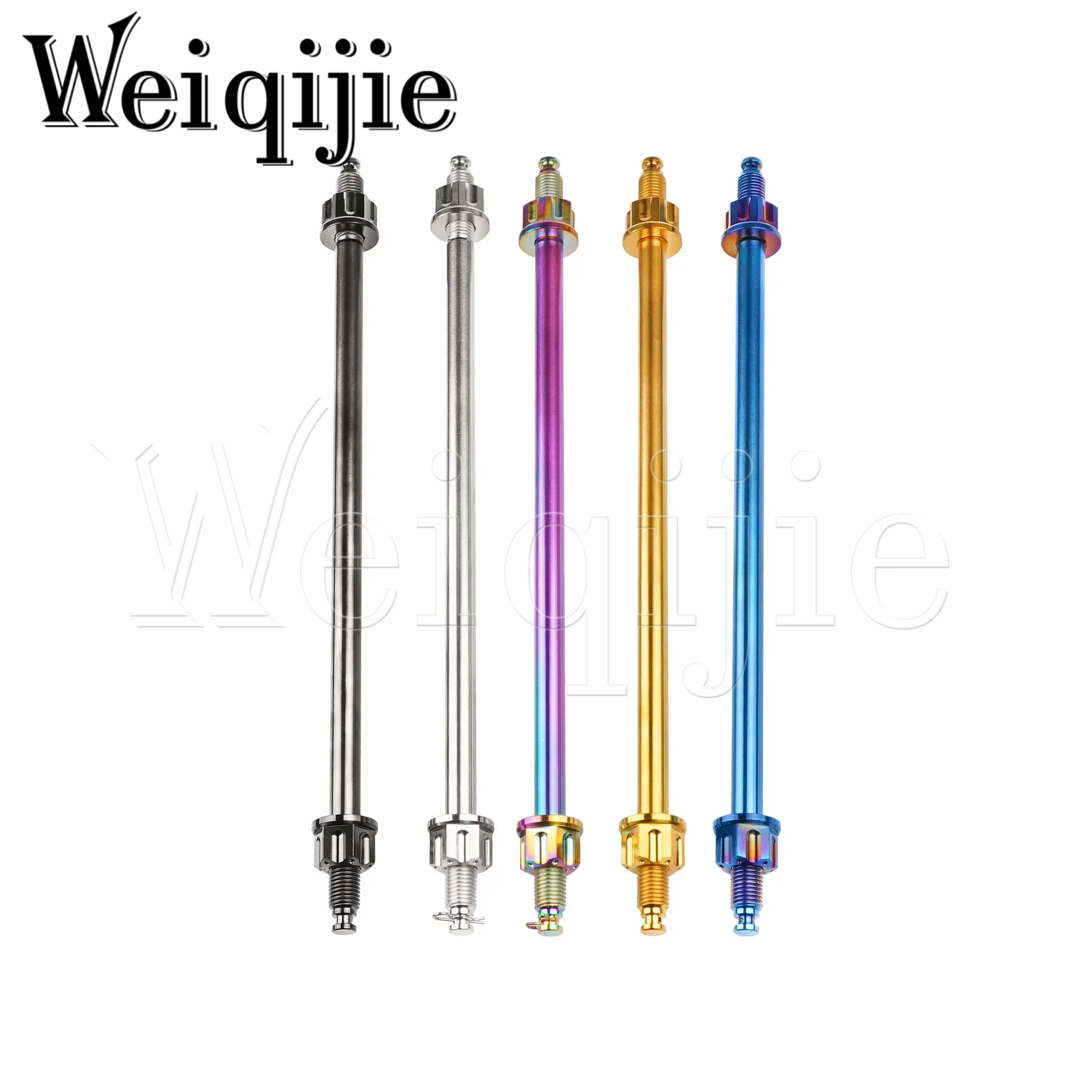 Weiqijie Titanium Bolt Front Axle Core M10 Length 280mm Pitch1.25mm for Motorcycle Front Axle Center Modification Accessories