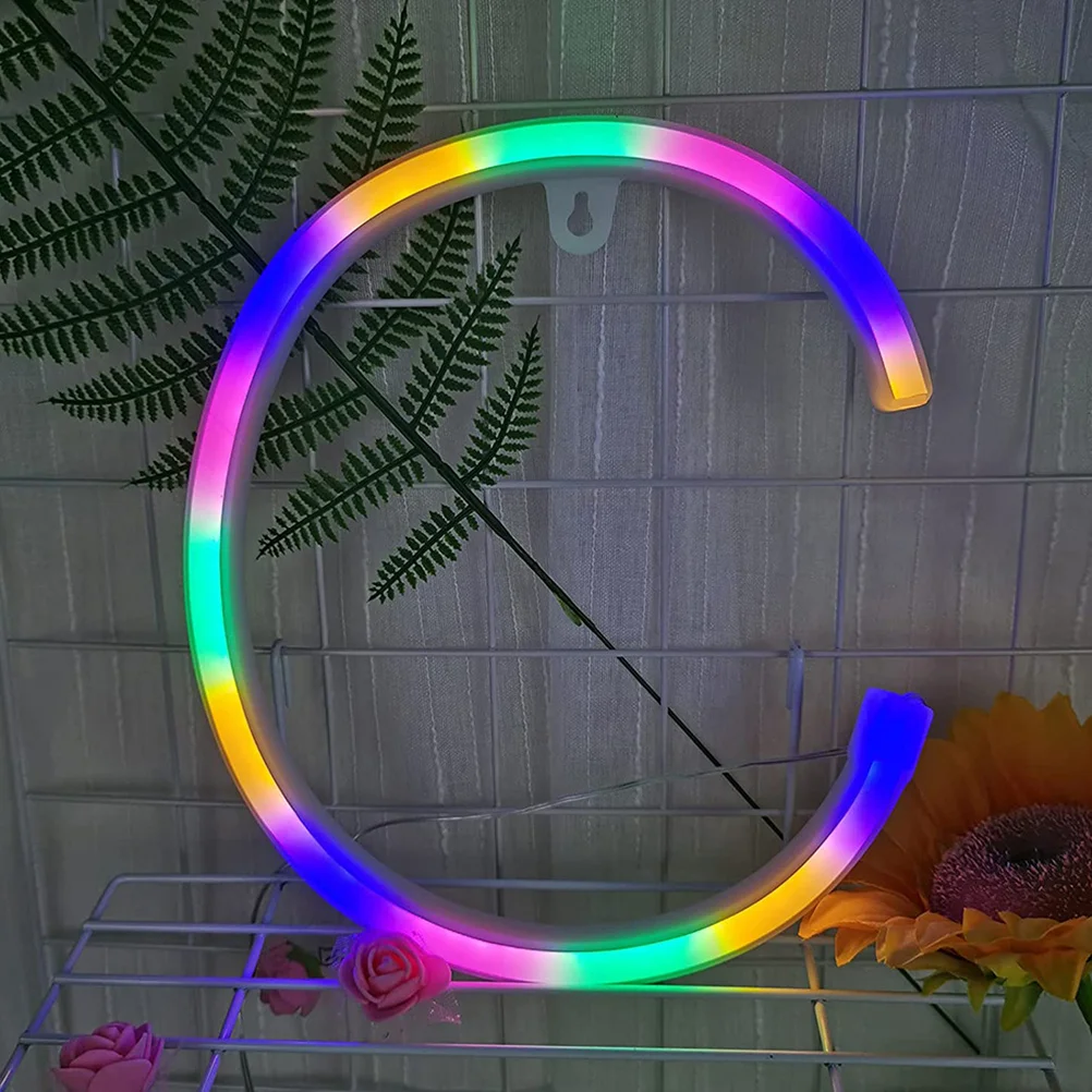 

LED Neon Sign Creative English Letter Light Night Lamp USB Operated Durable Economic Festive Atmosphere Decoration
