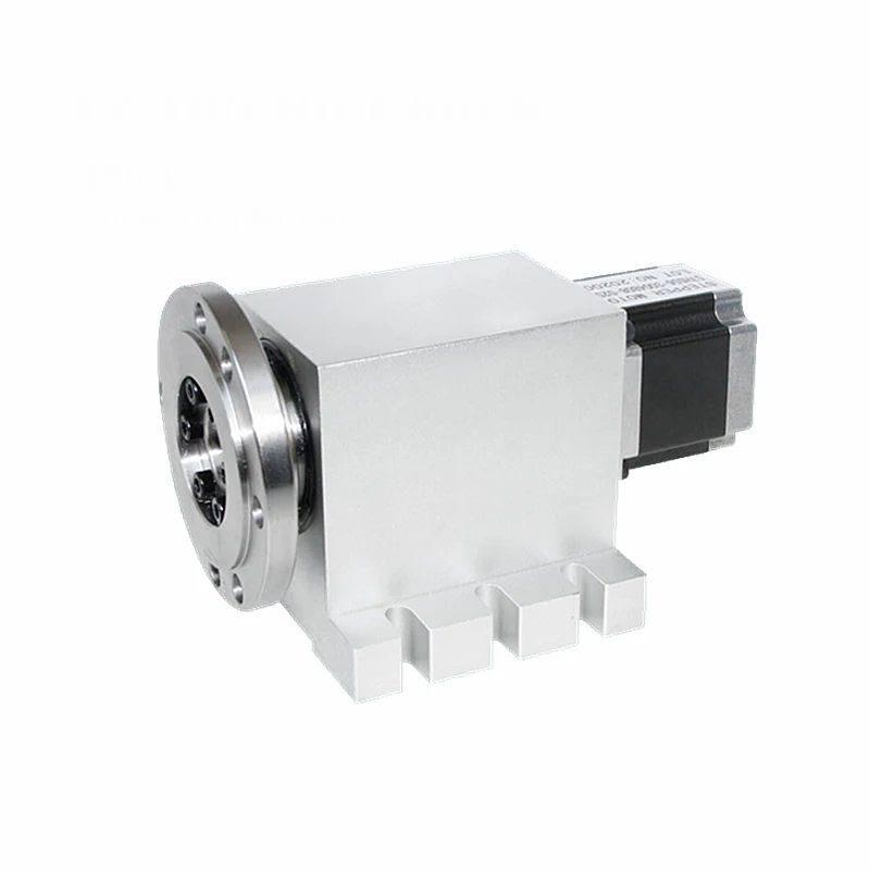 CNC 4th Axis Rotary Axis Harmonic Drive Reducer 3 4 Jaw 100mm Chuck Speed Reducing Ratio 100:1 For Milling Machine