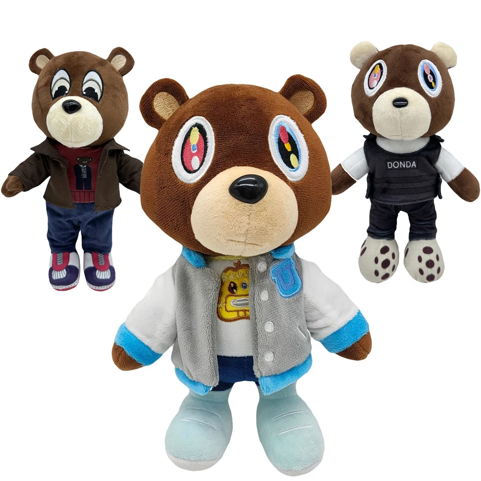 26-30CM Kawaii Kanye Teddy Bear Plush Toy Cartoon Animal Bear Dolls Stuffed Soft Toy Christmas Birthday Gifts For Children Kids