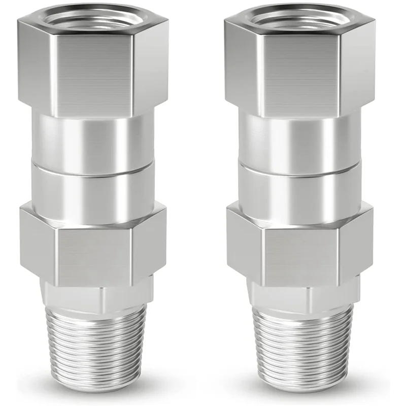 

6Pcs Pressure Washer Swivel, 3/8 Inch NPT Male Thread Fitting, Stainless Steel, Kink Free To Hose Fitting-AT30