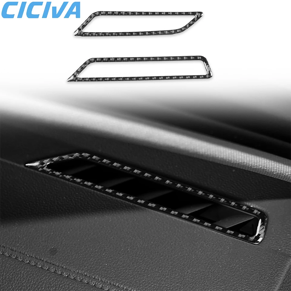 

Soft Carbon Fiber Instrument air outlet frame Trim Stickers For Volkswagen Sagitar 2019-2023 Car Interior Accessories