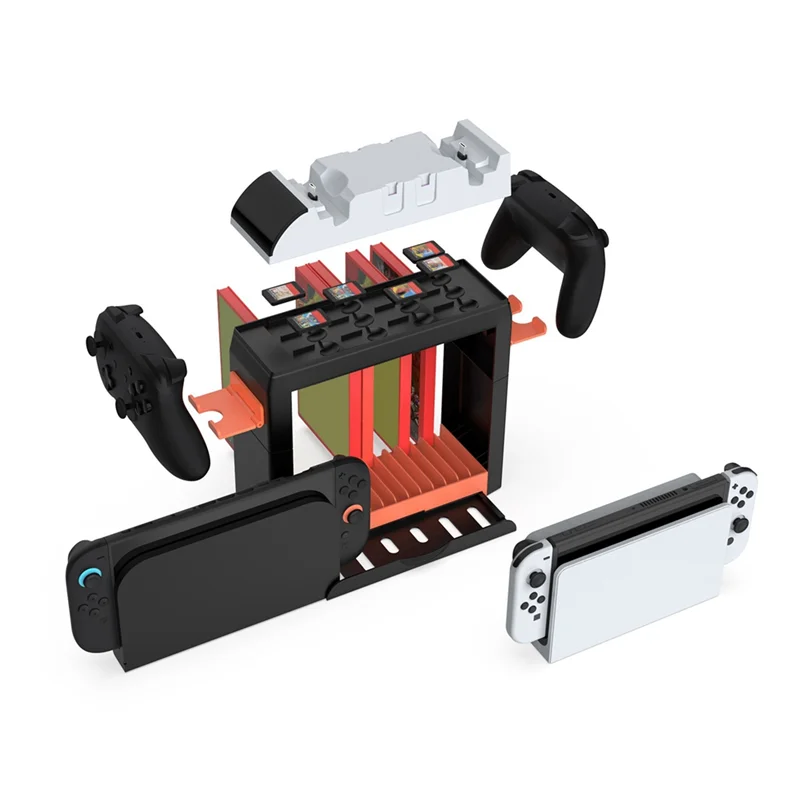 ABKI-For Switch 2 Charger Game Storage Tower Multifunctional Pro Controller Holder Charging Dock Station For Switch