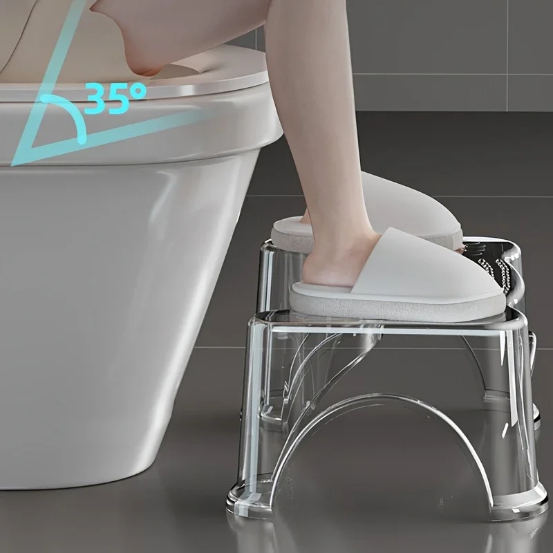 Modern design high toilet seat with waterproof anti-slip footrest, thick squatting platform for adults and elderly image 3