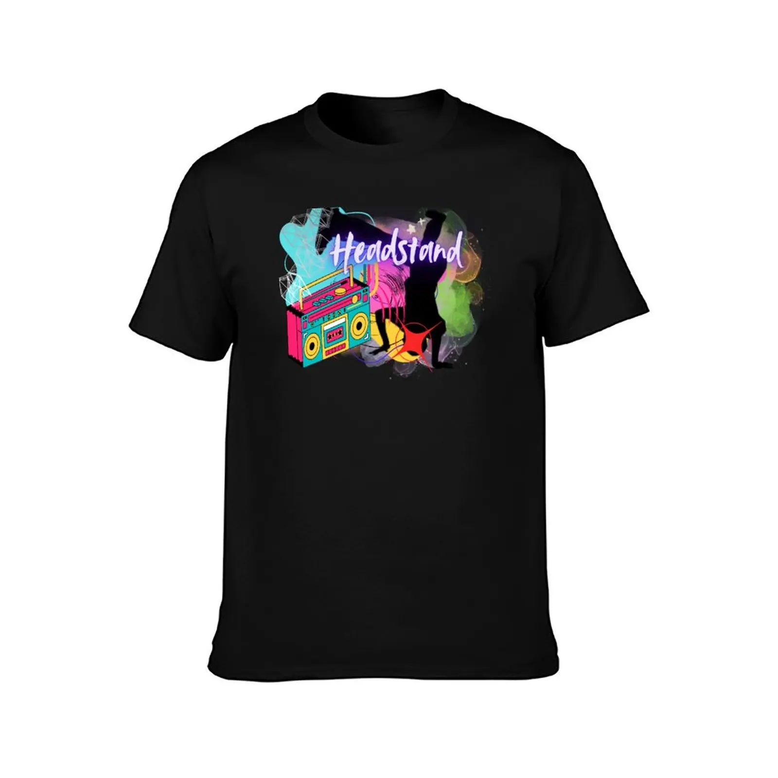 Head Stand Breakdance Style T-Shirt Casual Loose Fit Short Sleeve T-Shirt
