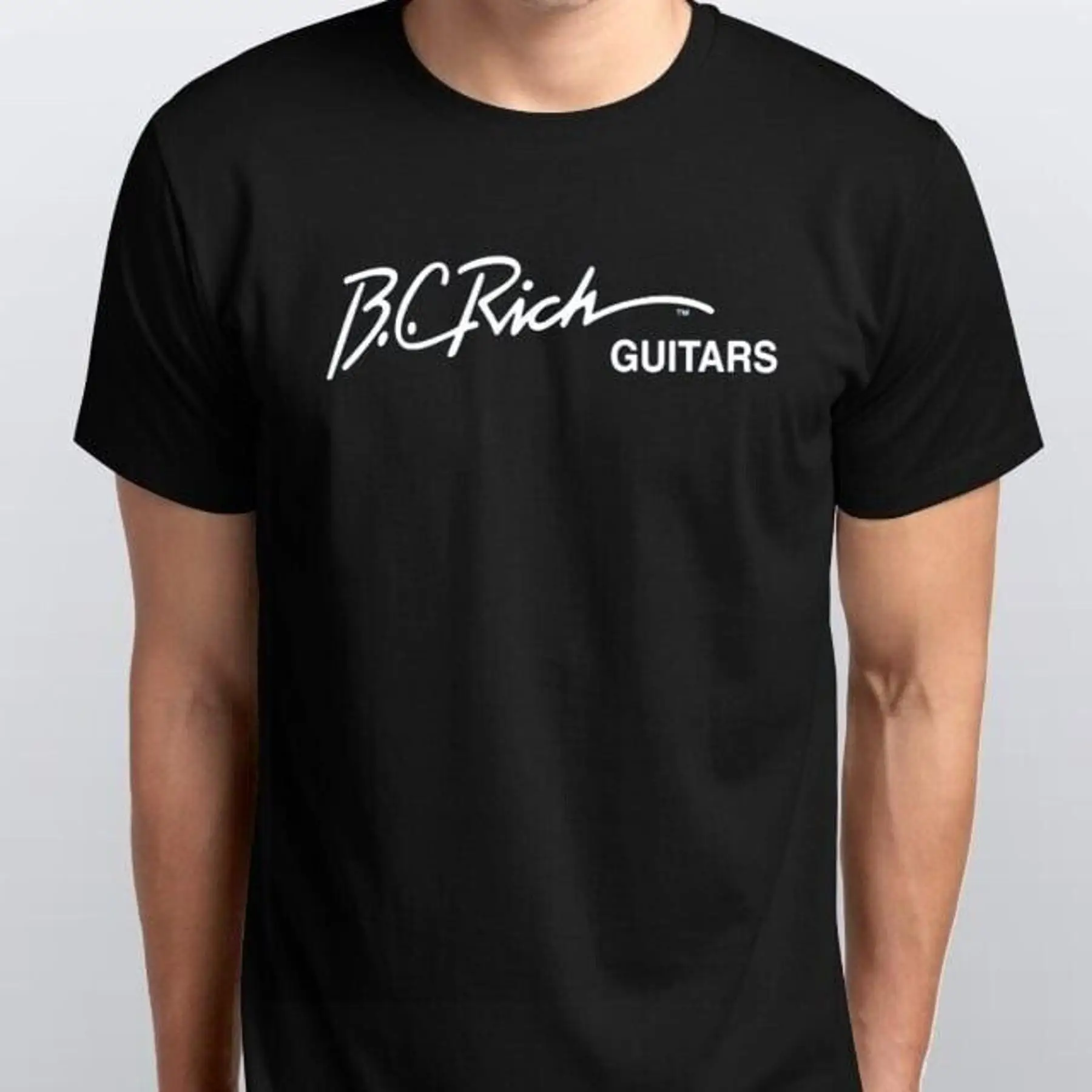 تي شيرت BC RICH الجديد جميع المقاسات S M L XL XXL أسود أبيض