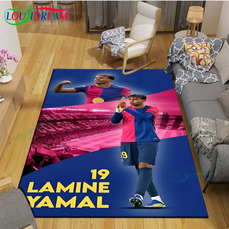 Spain Football Cenozoic Star L-Lamine Y-Yamal Carpet Outdoor Rug Area Rug Non-slip Carpet Bedroom Decor Carpet for Room Gift