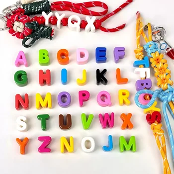26 Large 6mm Hole Letter Beads 20mm A to Z for DIY Jewelry Making Kit Bracelet Key Chain…