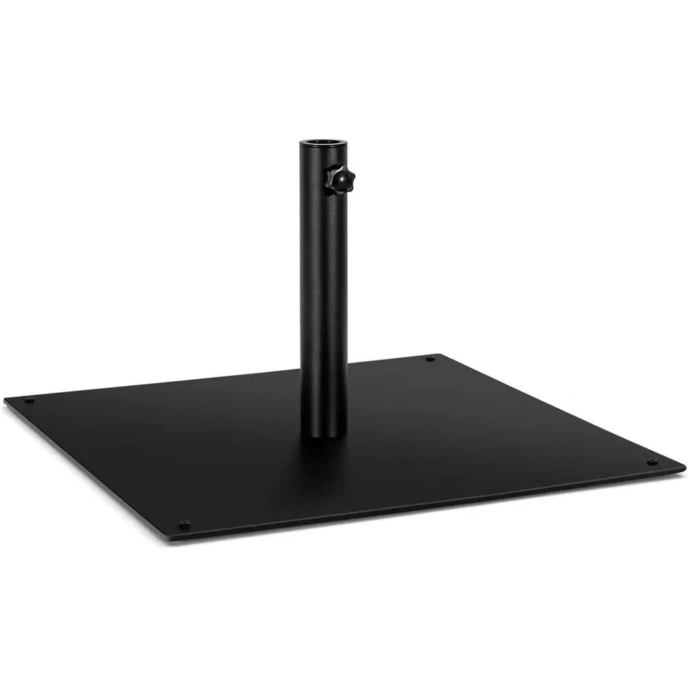 

25 Inch Heavy-Duty Square Umbrella Base, 42 lbs Capacity, Adjustable Pads for 1.6-1.9 Poles, Ideal for Outdoor Patio, Deck, and