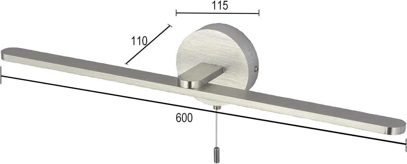 Modern Led Bathroom Vanity Light Bar,Bathroom Lighting Fixture Over Mirror Lamp Brushed Nickel Finished 24 Inch 5000K Pull