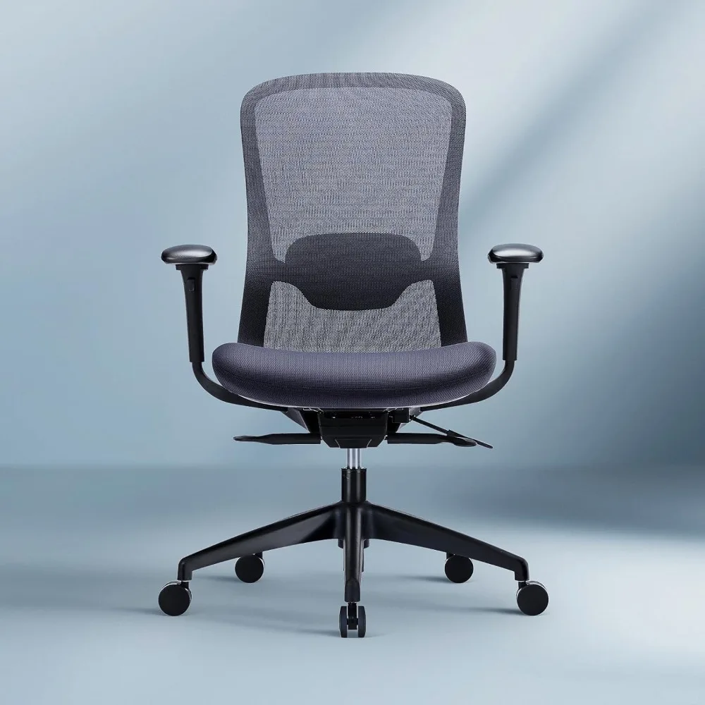 

COLAMY Mesh Office Chair, Ergonomic Chair with Adjustable Lumbar Support, Executive Computer Chair with 4D Armrests, Tilt Lock