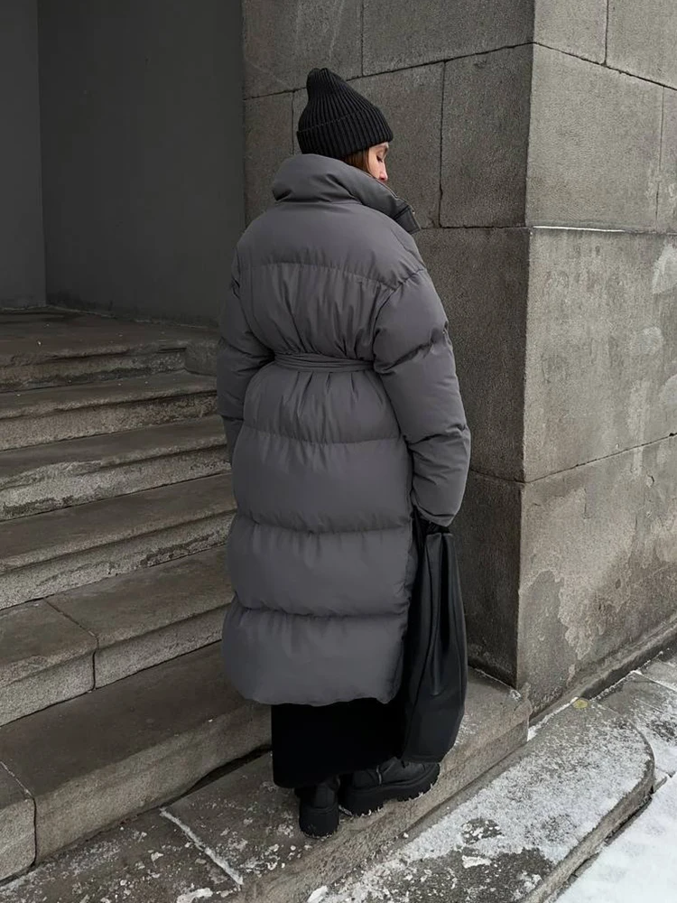 الشتاء طويلة الدانتيل يصل مقنعين أسفل سترة الإناث الدافئة سميكة باركر أبلى النساء الأبيض بطة أسفل الدافئة الركبة طول سترات قطنية