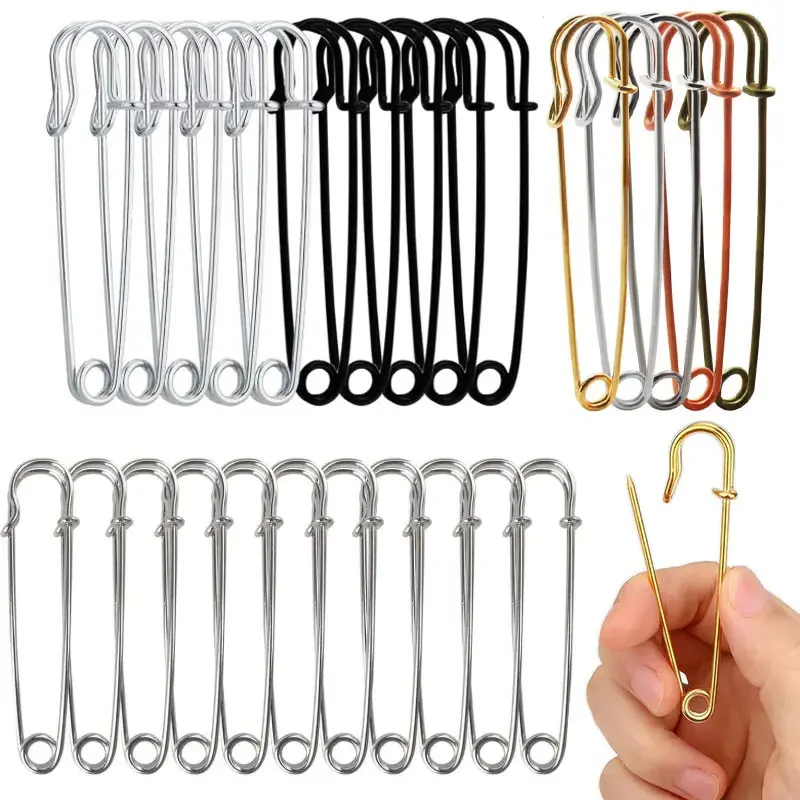 5/10/20PCS Extra-Large Steel Safety Pins 75mm(3