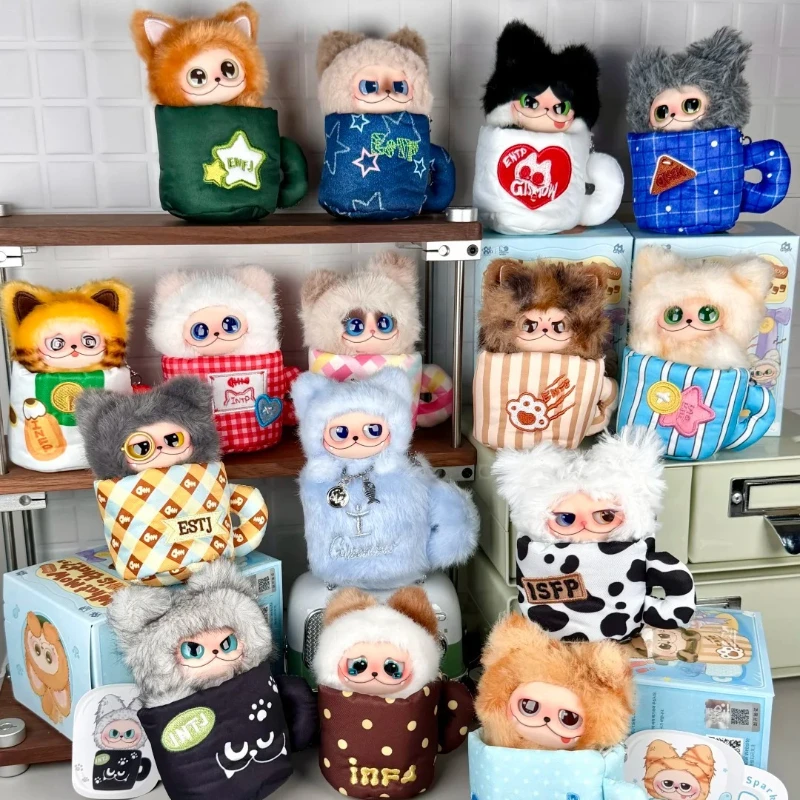 GISMOW What MOW Is That Series Blind Box Trendy MBTI Anime Doll Crew Cute Fluffy Toy Surprise Bag Decor Keychain Toy Gift