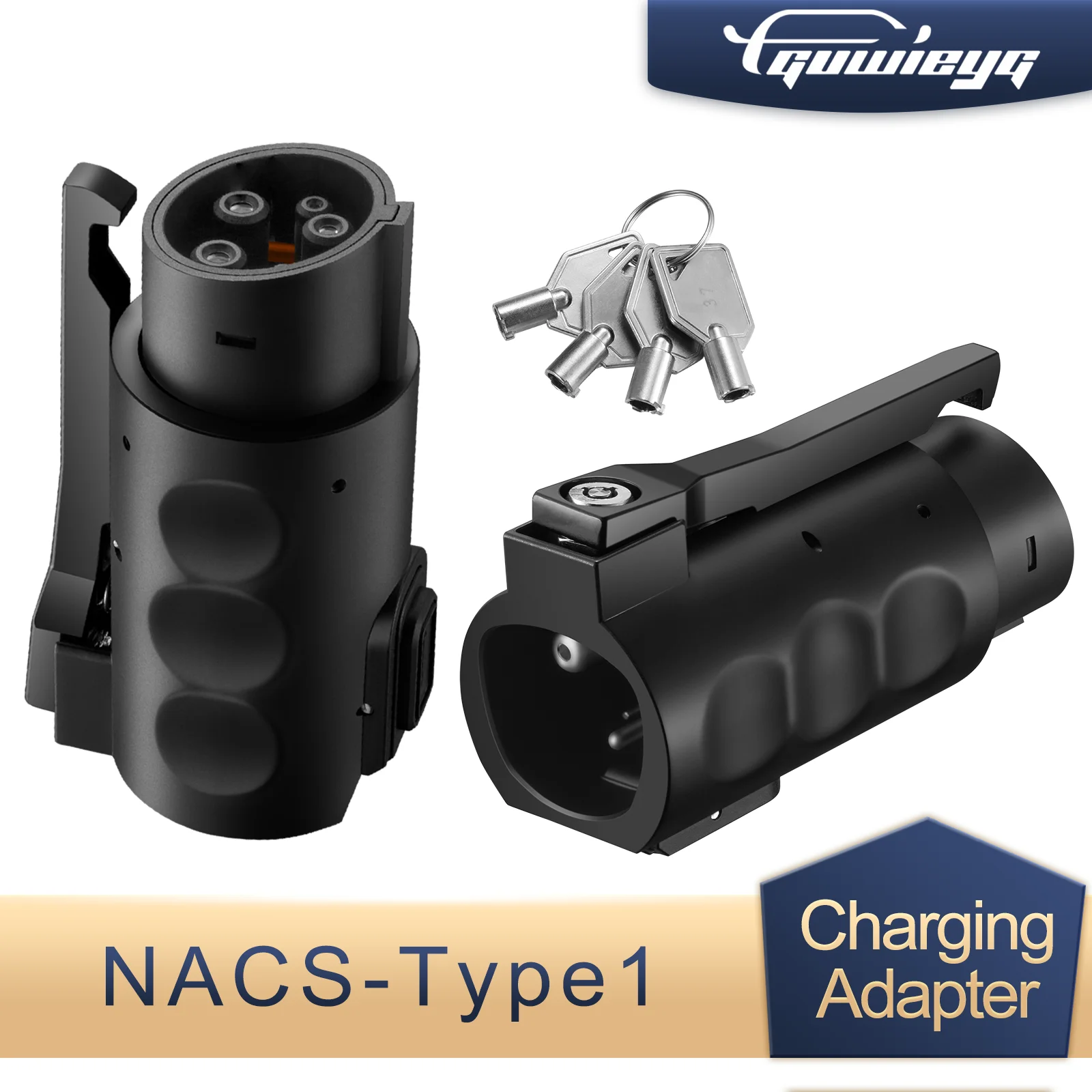 GUWIEYG fit for Telsa to J1772 Adapter EV Charger Adapter for Telsa to Type1 AC Charger 80A Compatible with Tesla EV Charger