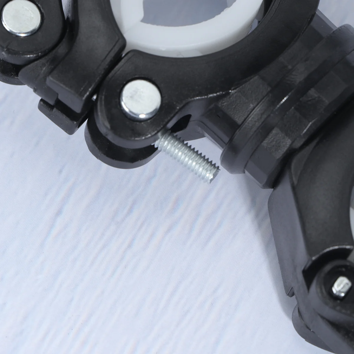 

360 Degree Rotatable Flashlight Holder for Bike Handlebar Mount Sturdy Plastic Bracket Clamp for Torch Inflator Electric