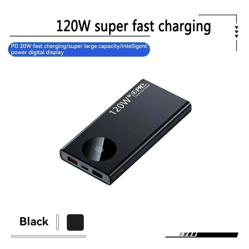 80000mAh Hoge Capaciteit Power Bank 120W Super Snel Opladen Powerbank Draagbare Batterij Oplader Voor iPhone Samsung Huawei xiaomi
