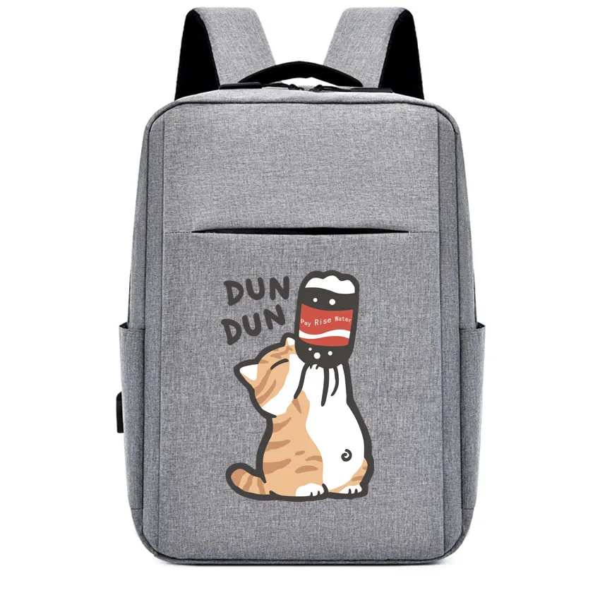 Mochila versátil de 15,6 pulgadas con estampado de gato creativo Oxford para hombres de negocios mochila para mujeres bolsa de ordenador lavable Unisex