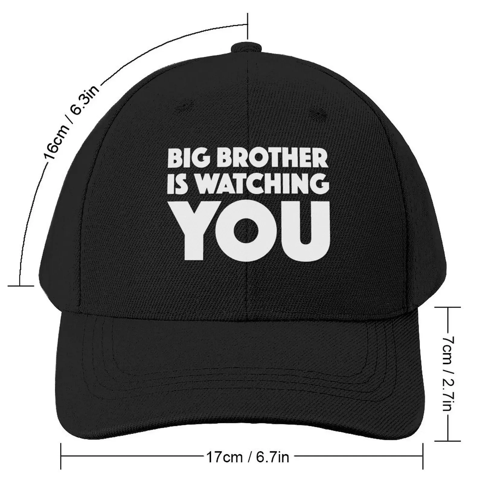 Big Brother is watching you (white) Baseball Cap Hat Beach Hat Baseball Cap For Man Women's