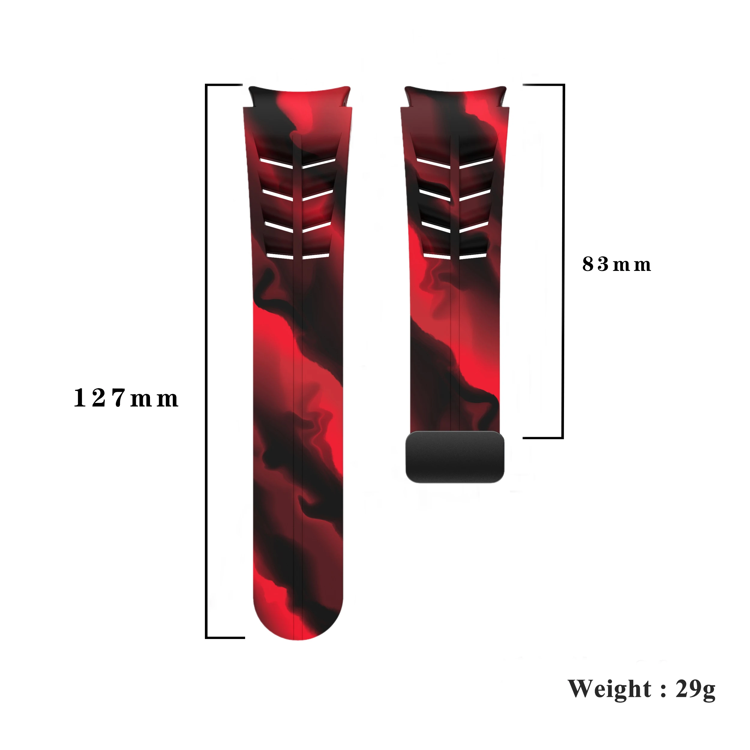 Armband für Samsung Galaxy Uhr 7 40mm 44mm atmungsaktive schwarz-rote Tarnung für Galaxien uhr fe 40mm 4 5 6 Magnetband