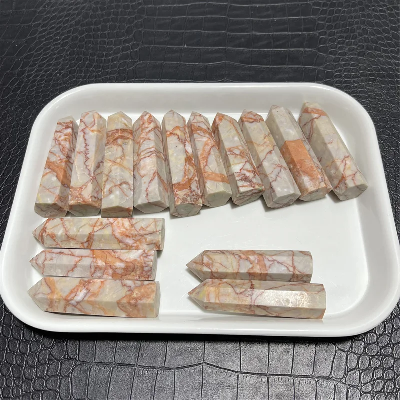 

1kg Natural Quartz Point Network Healing Obelisk Pink Stone Wand Network Ornament for Home Decor Energy Stone Pyramid