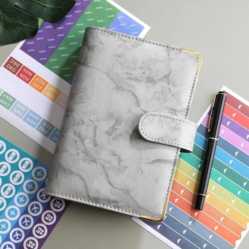 

Папка для бюджета на 6 колец с конвертами для наличных денег, этикетками, наклейками, листами бюджета расходов