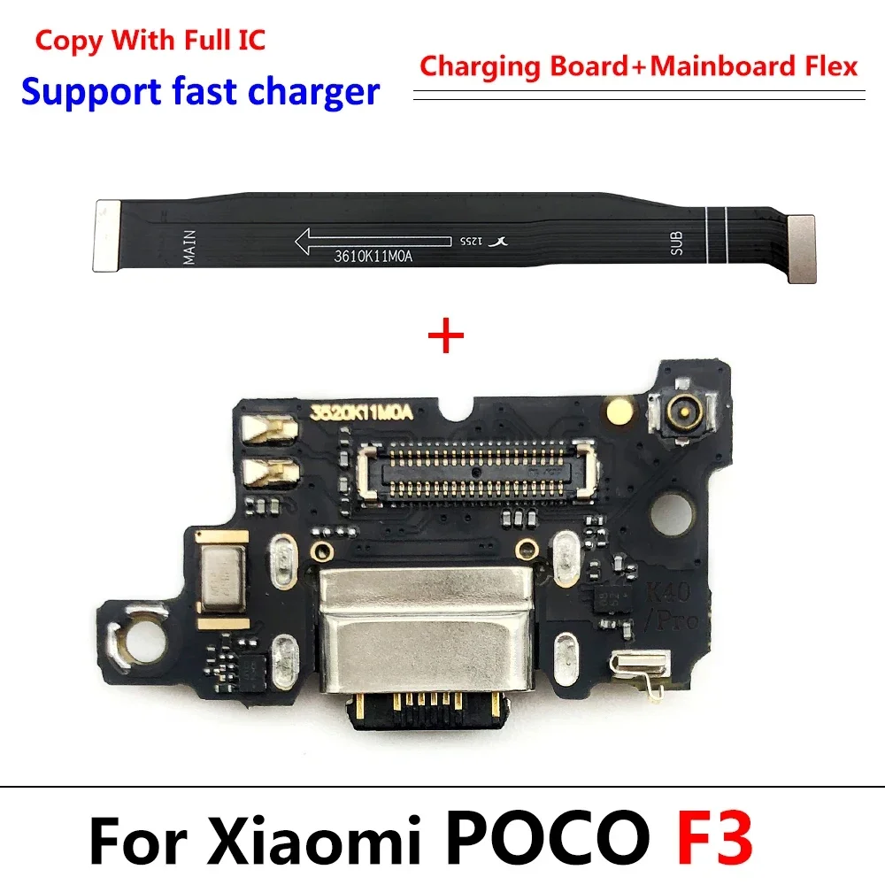 Imagem -04 - Porta de Carregamento Usb Dock Charger Board Motherboard Flex Testado para Xiaomi Poco f2 f1 f3 x3 m4 x4 x5 Pro 4g 5g x2 10 Pcs