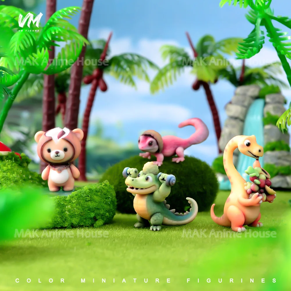 Hars Diorama Fruit dieren Leuke Slapende Krokodillen Cartoon Miniatuur Figuren Model Automotive Computer Desktop Decoratie Kit