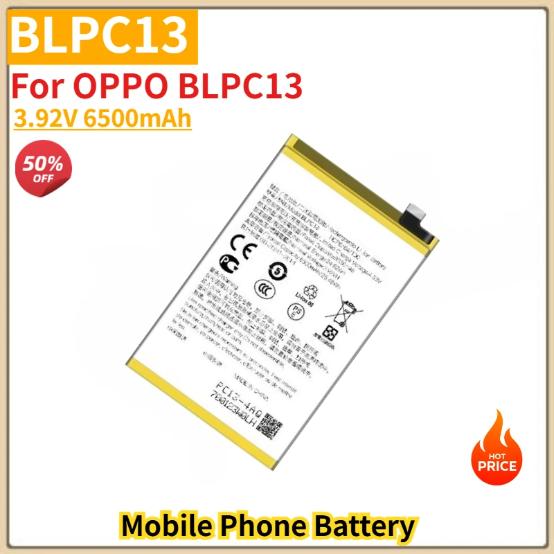 

Высококачественная аккумуляторная батарея BLPC13 3.92V 6500mAh для OPPO BLPC13, новая сменная батарея