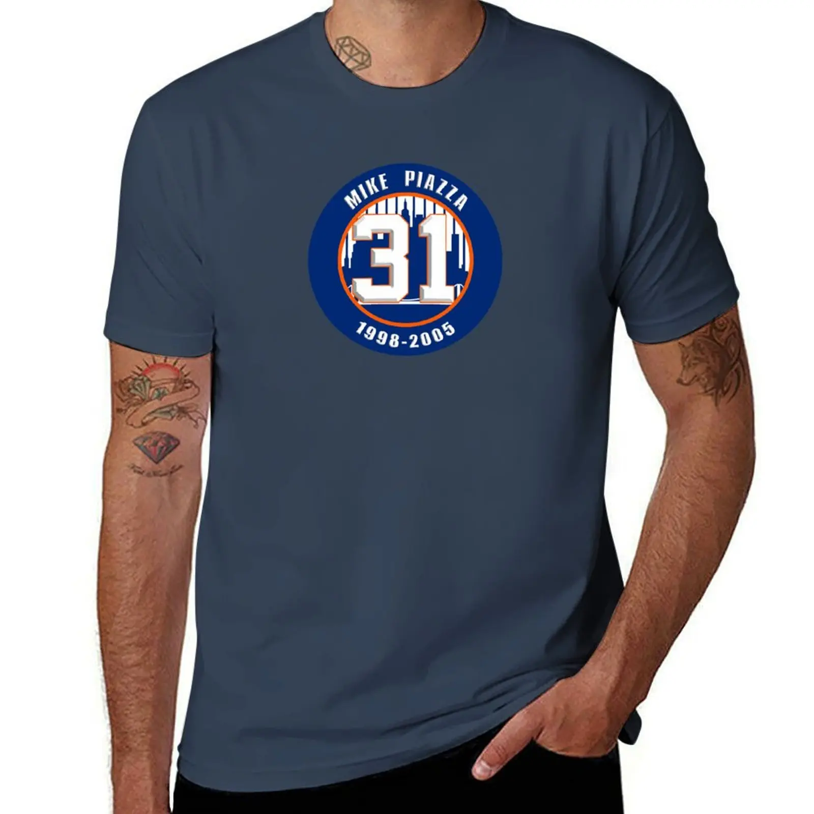

Legends of Shea; Mike Piazza T-Shirt custom t shirt plus size tops sweat plain black t shirts men