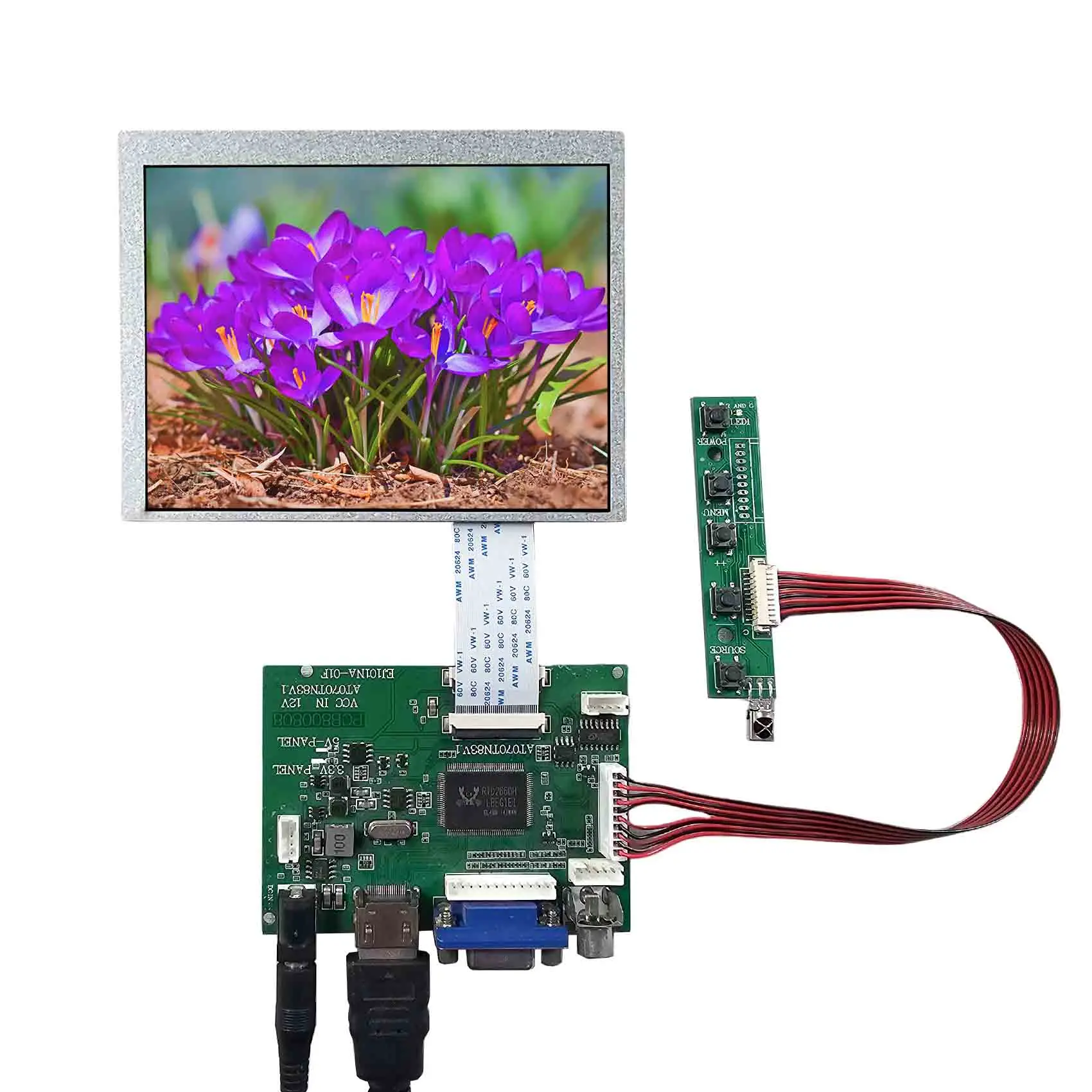40Pin Lcd Tft Display Speedometer Lcd Display 640X480 5.6Inch At056Tn53 Small Lcd Display Screens With Hd Vga 2Av Circuit Board