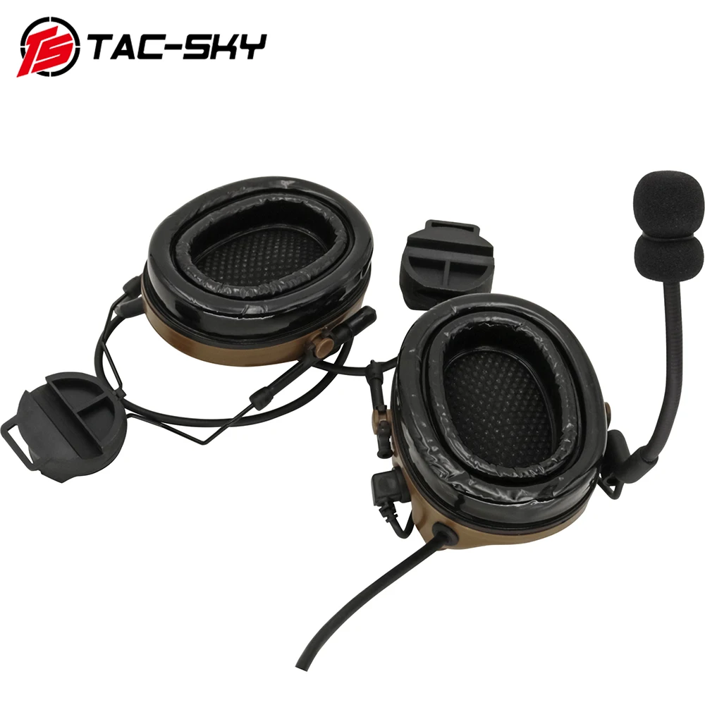 Тактическая гарнитура TAC-SKY Outdoor Hunting TACSKY III с силиконовыми амбушюрами для охоты и защиты слуха от шума.
