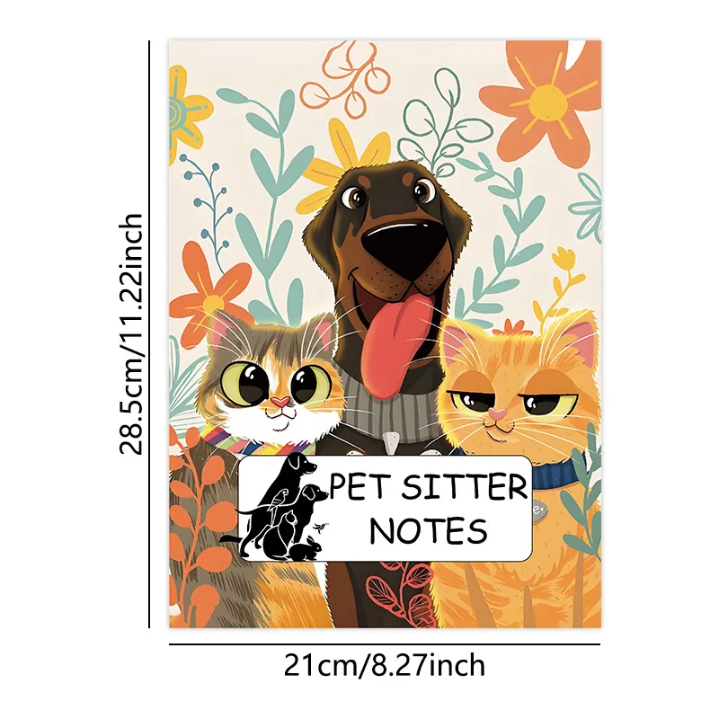 Pet Sitter Notebook Pet Information Log Book Daily Care Journal Pet Health Record Organizer for Pet Sitting and Veterinary