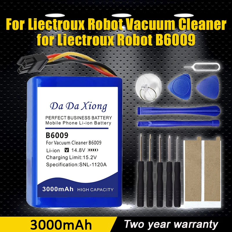3000mAh Battery for Liectroux Robot Vacuum Cleaner for Liectroux Robot B6009