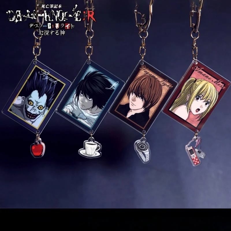 Periféricos de Anime Death Note llavero acrílico colgante mochila colgante llavero accesorio decorativo adorno colección regalo