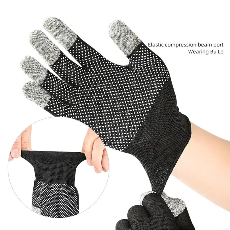 1 Pair Extended Wrist Touch Screens Gloves with Grip Palms For Men Women Outdoor Family Activity Cold Protections