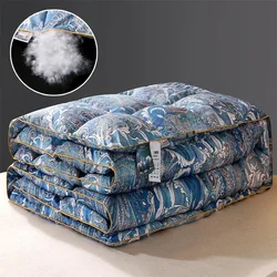 White Goose/Duck Down Quilt Premium Comforter Five Star Hotel Printed Duvets Comforters 100% Cotton Cover Luxury Thick Blanket