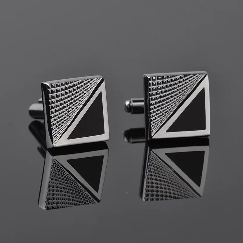 1Pair French Irregular Stripe Cufflinks Fashion Men\'s Business Banquet Suit Shirt Cuffs Buttons Luxury Wedding Cuff Links Gifts