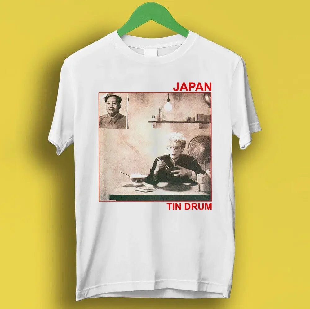 

Япония Sylvian Tin Drum 80s Music Synth Pop New Wave Крутая подарочная футболка P1505