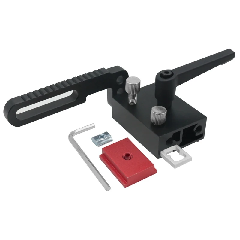 

Inclined Track Limiter Woodworking 75-Type Push Platform Limiter Adjustable T-Type Fence Turnover Limiter Black Easy To Use