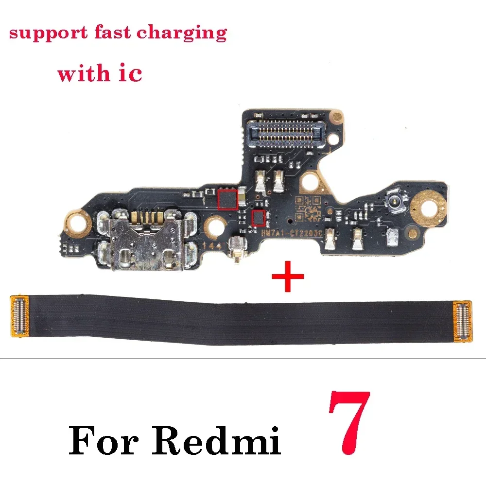 1set USB Charging Port Support Fast Quick Dock Charge Board + Mother Mian Board Flex Cable For Xiaomi Redmi 6 Pro Note 6 Pro