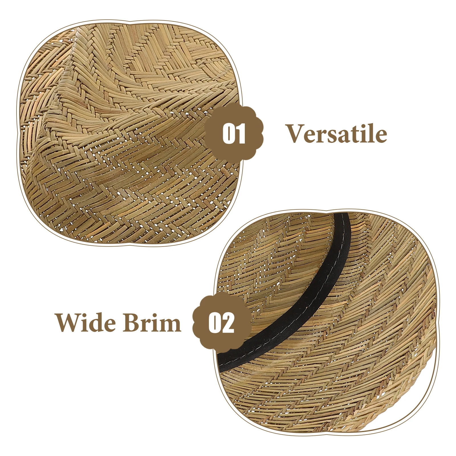 

Wide Brim Men Beach Portable Sunshade Hat for Outdoor Activities Summer Hats with Summer Hat Ponytail L 58 60cm