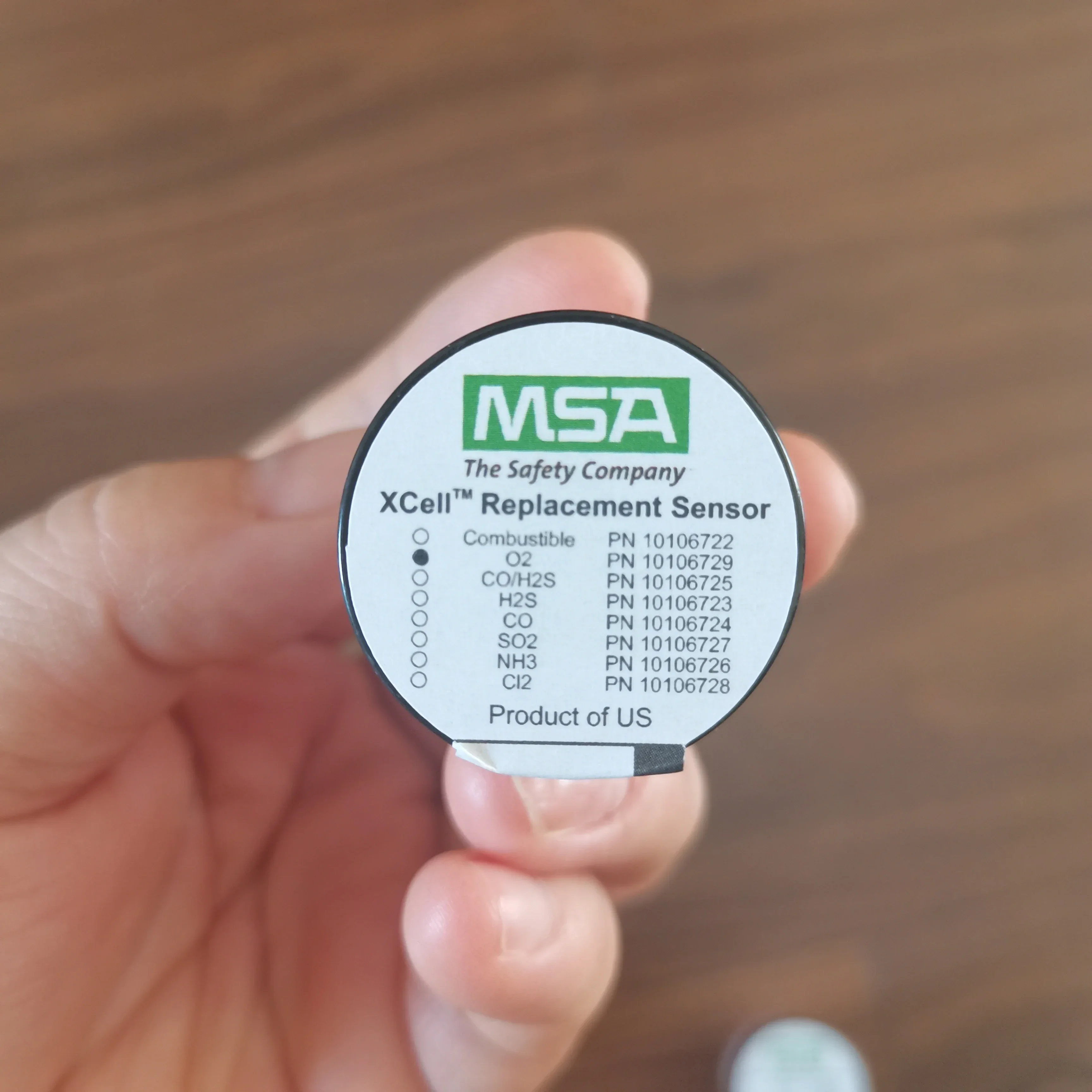 Capteur O2 MSA XCell 10106729 pour modèles Altair 4X - 4XR et 5X