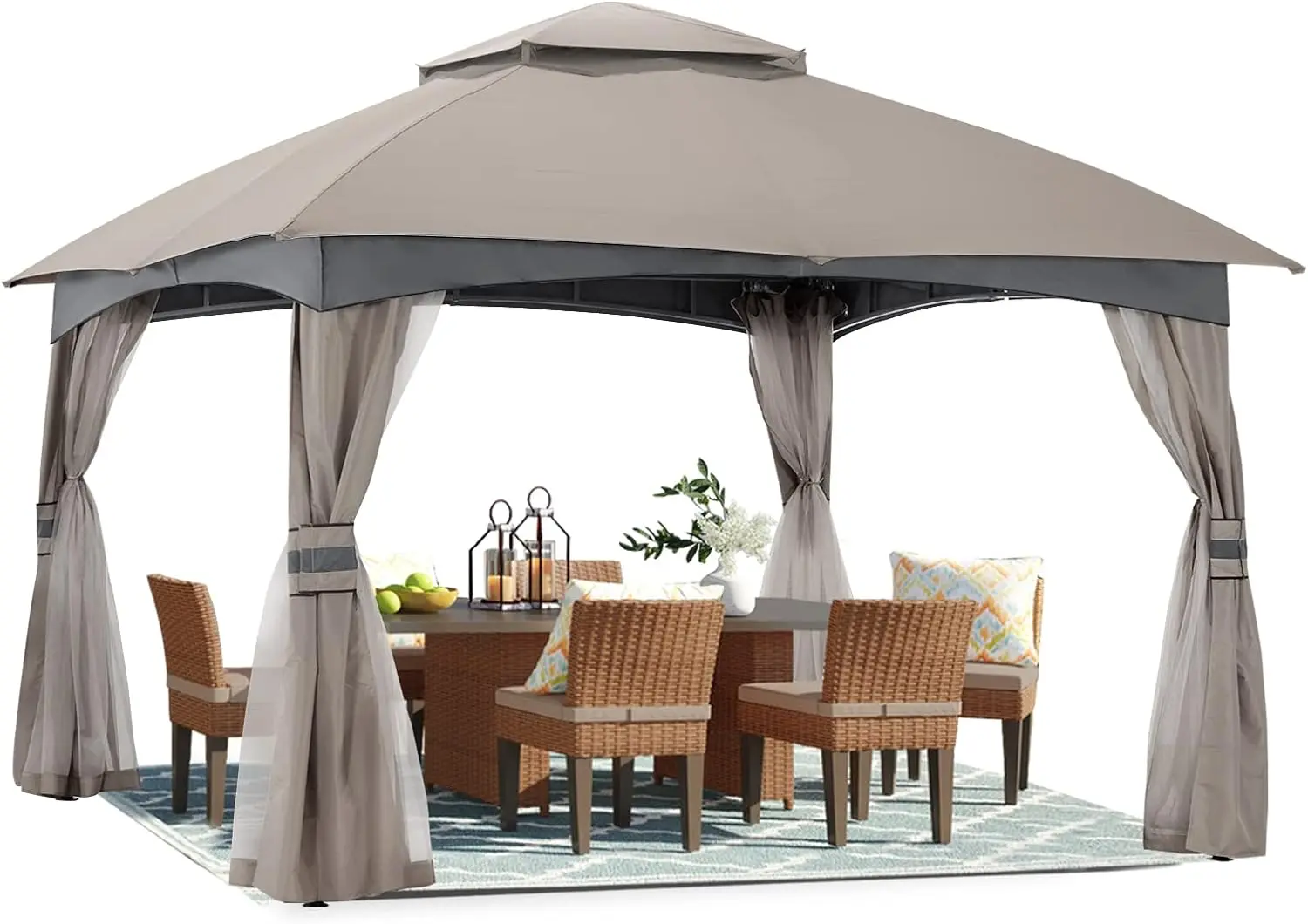 

ABCCANOPY 8x8 Outdoor Gazebo - Patio Gazebo with Mosquito Netting, Outdoor Canopies for Shade and Rain for Lawn, Garden, Back