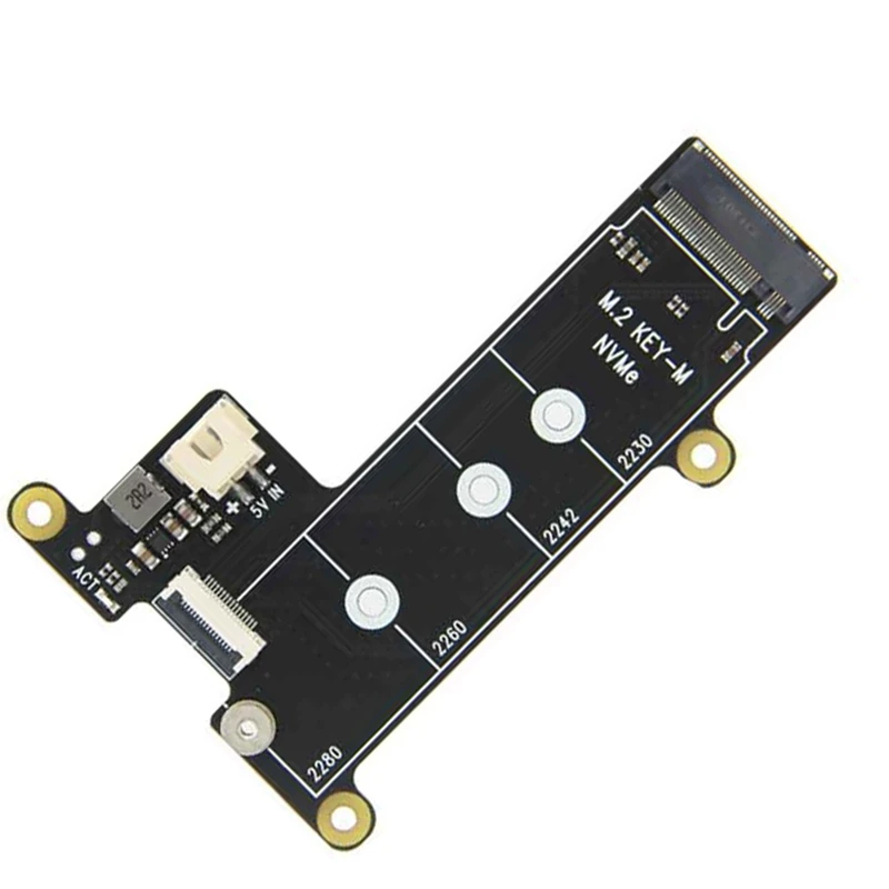 X1001 M.2 Nvme SSD Expansion Board For Raspberry Pi 5 PCIE To M.2 NVME SSD 2280 2242 2230 Adapter Easy To Use