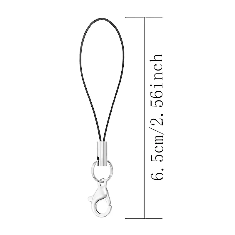 10/100Pcs Colorful Strap Charm Cords with Lobster Clasp Multifunctional Mobile Phone Lanyard Keychain Durable Jewelry Cords