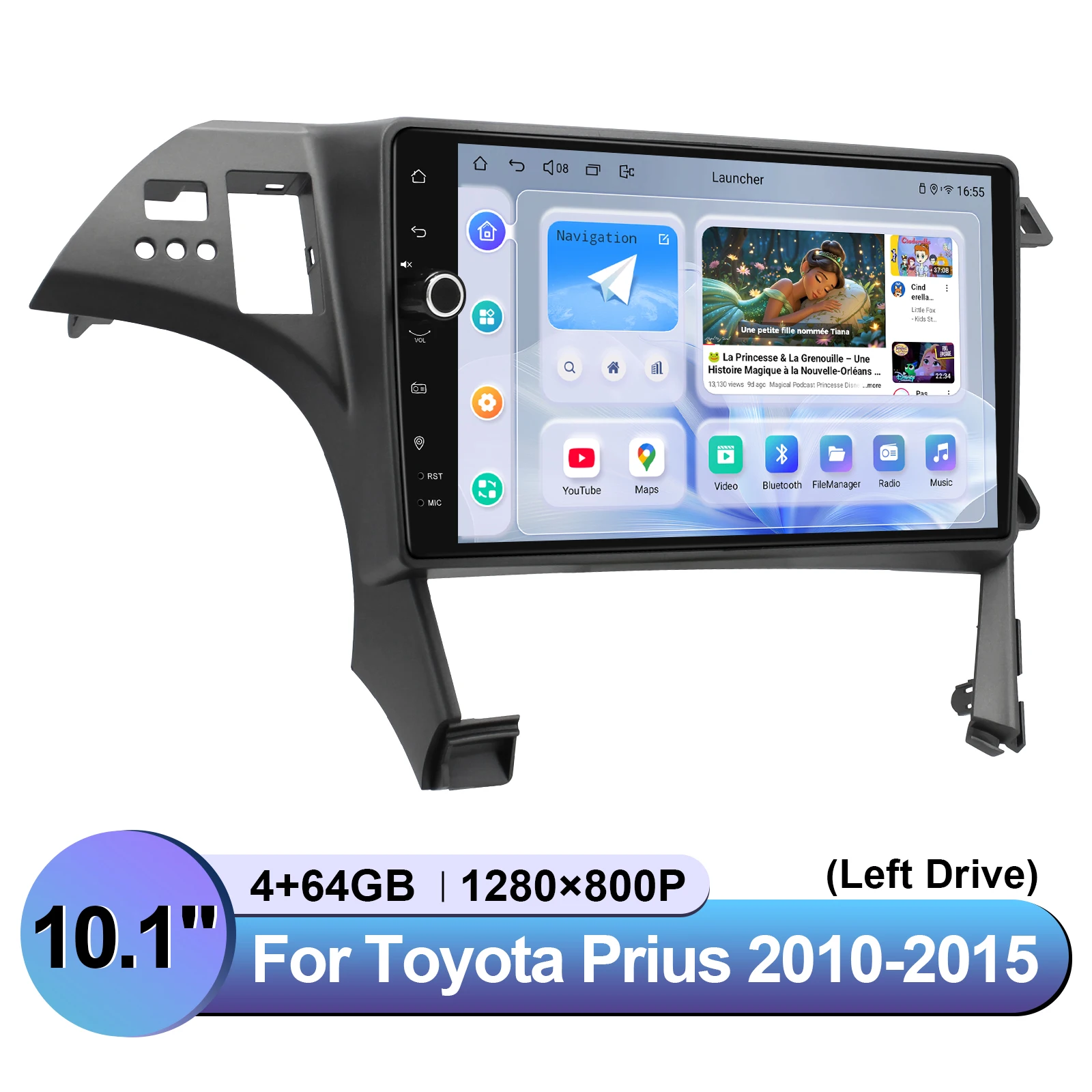 

Автомагнитола JOYING 10.1" с сенсорным экраном на Android для Toyota Prius 2010-2013 (левый руль), беспроводной CarPlay, Android Auto, Plug&Play