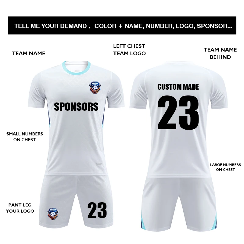 Custom Soccer Jersey Tracksuit For Men Print name Children Soccer Sports Uniforms kids Play Ball Sportswear Children Soccer Suit