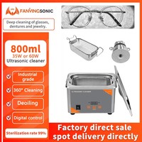 Ultrasonic Cleaner 35W/60W Power Optional 800ml Digital Timing Suitable for Accessory Cleaning Jewelry Rings Glasses and Watches