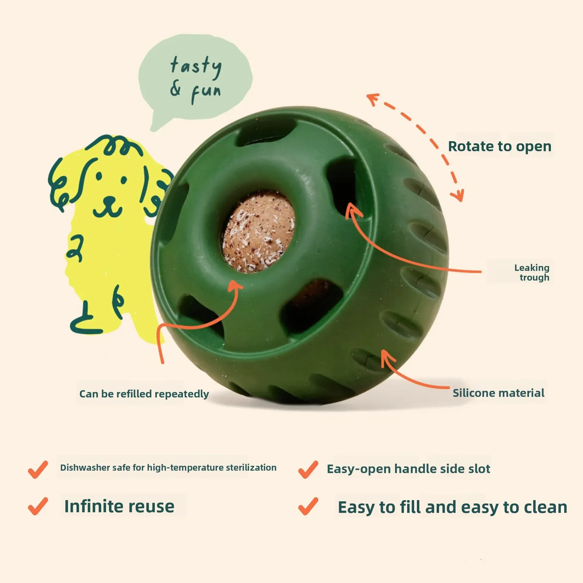 Interactive Dog Toys Mental Stimulation Silicone Treat Molds Healthy Pupsicle Enrichment Frozen Summer Cooler Chew Resistant